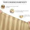 DOORES Weft Extensions Sew in Hair Extensions Real Human Hair, Drity Blonde Highlight Golden Blonde 24 Inch 120g, Hair Weft Extensions, Sew in Hair Extensions Real Human Hair