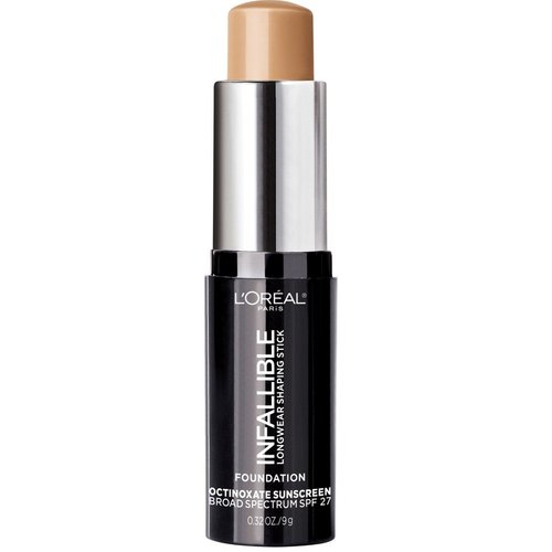 L'Oreal Paris Makeup Infallible Longwear Shaping Stick Foundation, 408 Tan, 1 Tube, 0.32 Ounce