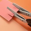 2 pcs Pinking Shears Scissors for Fabric, DaKuan 2 Models Fabric Scissors, Zig Zag Scissors, for Crafting, Paper Cutting, Fabric, Leather Materials (5 mm Triangular And Rounded Teeth)