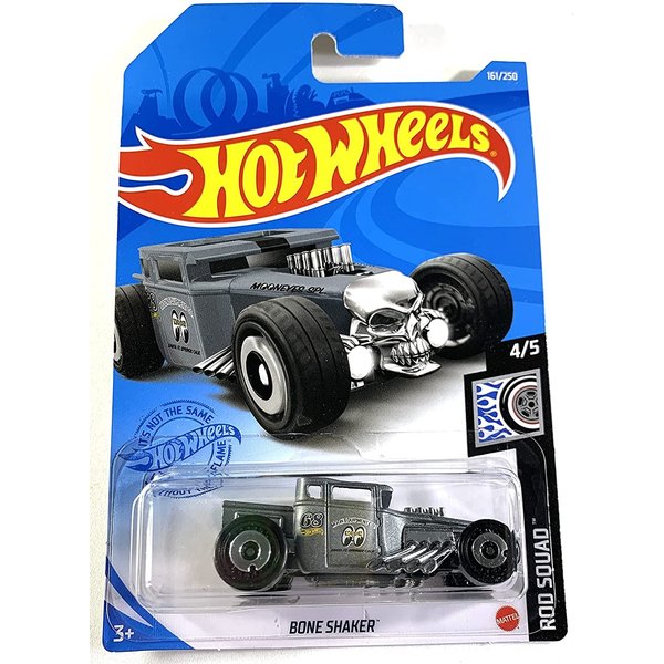 Hot Wheels 2021, Bone Shaker Moon Eyes Gray, Rod Squad 4/5, 161/250