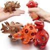 ZTATU Dinosaur Squishy Fidget Toys, Stress Balls for Adults (3PCS) Fidget Toy Squishy Stress Ball, Party Favors Dinosaur Toys Squeeze Fidget Ball, Stress Relief Toy Easter Basket Stuffers
