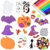 Yotako 322 Pcs Halloween Craft Kits for Kids, Halloween Foam Craft Kit Halloween Foam Stickers Set DIY Halloween Party Decorations for Kids Boys Girls