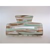 Blue brown frosted white clear rectangle pearl marbled hair claw clip
