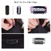 50pcs/lot Hair Extension Clip U Blonde/DK Brown/LT Brown/Black Snap Clip for Hair Extension Wig Weft 32mm Wig Clips (DK Brown)