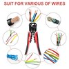 WGGE WG-014 Self-Adjusting Insulation Wire Stripper. For stripping wire from AWG 10-24, 3 in 1 Automatic Wire Stripping Tool/Cutting Pliers Tool, Automatic Strippers with Cutters & Crimper 8"