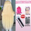 Myecool 613 Blonde Lace Front Wigs Human Hair 13x4 150% Density Straight Lace Frontal Wig Human Hair Pre Plucked With Baby Hair HD Lace Front Wigs Human Hair for Women (32 Inch)
