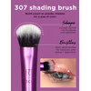 Real Techniques Cruelty Free Enhanced Eye Set, Eyeshadow and Brow Brushes, Purple, 6 Piece Makeup Brush Kit