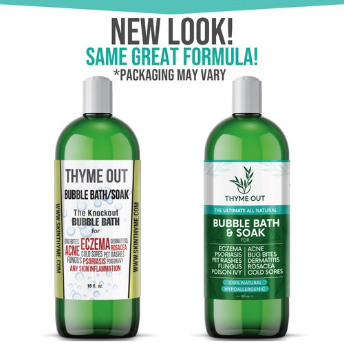 Thyme Out All-Natural Bubble Bath - Hypoallergenic Skin-Soothing Thyme Bath Foam - Sulfate-Free, Paraben-Free Formula Provides Deep Moisturization and Hydration for All Skin Types - 16 Oz