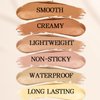 Apooliy 6 Colors Concealer Palette with Brush,Full Coverage,Cream Contouring Makeup Kit,Corrects Dark Circles Red Marks Scars