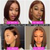 13X4 Straight HD Transparent #4 Brown Bob Wig Human Hair Wear and Go Glueless Wigs Human Hair Pre Plucked Pre Cut Bob Frontal Wigs With Baby Hair Chocolate Brown Bob Lace Front Wigs For Black Women