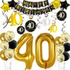 NORTHERN BROTHERS 40th Birthday Decorations for Men Women 40th Birthday Party Decor 40 Years Old Birthday Decorations Balloons Over The Hill Party Supplies 40th