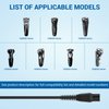 Charger Cord Fit for Philips Norelco HQ8505 7000 5000 3000 9000 Series Electric Shaver Razor,Aquatec, Arcitec, Multigroom Beard Trimmer 15V AC Adapter Power-Supply Cord (Charger+Brush)