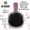 Kent KCR4 "Create" Small Cushion Brush for Smoothing and Straightening All Hair Types - Paddle Brush with Purple Ergonomic Handle and a Boar Bristle/Nylon Bristle Mix for Smooth Finishing and Shine