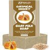 Cactus Honey & Oats Goat's Milk Soap Bar 4 oz – Natural Bar Soap for Women, Men, Kids, Itchy Skin, Eczema, Psoriasis, Rash, Sunburn Skincare – Calming Colloidal Oatmeal Face Cleanser & Body Wash