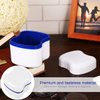 Healifty Retainer Case with Strainer Basket - Denture Storage Container Case Denture Cleaning Case for Braces, Dentures & Aligners (Blue)