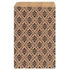 100 pcs 4" x 6" Damask Paper Gift Bags Shopping Sales Tote Bags Brown with Black Damask Design