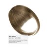 Rose bud Bangs Hair Clip in Bangs Remy Human Hair Extensions Flat Face Fringe Bangs Human Hair Pieces for Women Light Brown