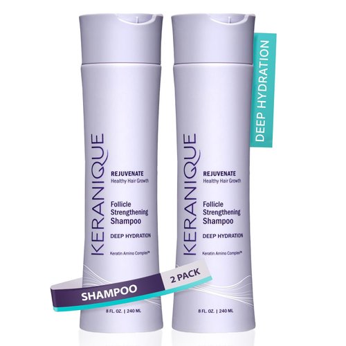 Deep Hydration Hair Growth Keratin Shampoo by Keranique 16 Oz, Paraben/Sulfates Free, Made in USA