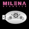 Milena Stencils - Snowflakes 025 - Professional Face & Body Painting Stencils for Kids Party, Halloween, Reusable Tattoo Stencil, Face Painting Template