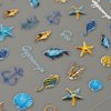 Summer Seashell Starfish Nail Art Stickers 5D Embossed Nail Decals Cute Ocean Sheel Nail Art Designs Ocean Theme Nail Stickers Self Adhesive Nail Art Supplies for Women DIY Nail Salons