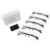 EYECEDAR 5-Pack Reading Glasses for Men and Women Metal Half Frame Eyeglasses Readers 2.50