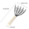 Cabilock Clam Rake for Clamming 2Pcs Claw Rake with Mesh Net Clam Seafood Digging Rake Wooden Handle Clam Scraper Tool for Beach