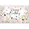 Avezano Wildflower Birthday Backdrop Girls Floral Birthday Banner Spring Wildflower Birthday Party Decorations Background 70.8 x 43.3 inch