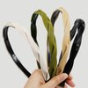 WOVOWOVO 4 Pieces Braided Headbands for Women Girls Leather Thin Hairbands for Women’s Hair Fashion Non Slip Head Band Solid Colors Hair Accessories