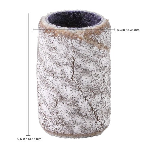 PANA 100 Pieces Nail Sanding Bands Professional Nail Manicure Great Fit for Nail Drill Bits for Acrylic Nails (150 Grit, Zebra)