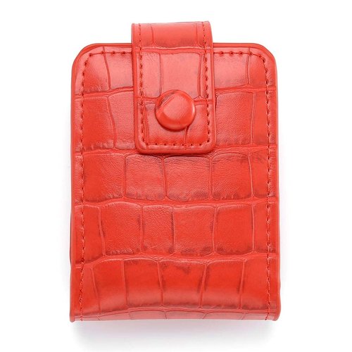 Yokawe Lipstick Case with Mirror Cosmetic Bag Travel Makeup Mini Bag Lipstick Holder for Purse Lipstick Organizer for Women (Red)