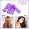 Syhood 28 Pieces Hair Roller, 0.6 Inch Small Size Plastic Hair Rollers Hair Curlers with Steel Pintail Rat Tail Comb for Short Long Hair Styling Tools (Purple)