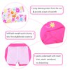 BAOHULU Girl's Two-Piece Long Sleeve Swimsuits UPF50+ Rash Guard Set Kids Bathing Suit S323_HotPink_6A