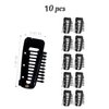 10pcs Chunni Clips with Safety Pins, Snap-comb Hair Clips for Dupatta Turban Scarf Wedding Veil Wig Piece, Clip for Securing the Headscarf