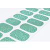 LIFOOST Gel Nail Polish Strips Glitter and Solid Color Full Cured Gel Nail Stickers 20 Extra-Long Gel Manicure Strips (Crystal Diamond Green)