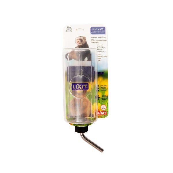 Lixit Quick Lock Super Seal Water Bottles for Hamsters, Guinea Pigs, Rats, Hedgehogs Mice and Other Small Animals. (20oz)