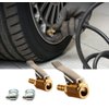 Toolwiz 2pcs Air Chuck 1/4 Inch Brass Portable Open Flow Lock On Tire Inflator Chuck Tyre Valve Inflator Hose Adapter Tire Chucks Air Compressor Hose End with Barb Connector for Hose Repair