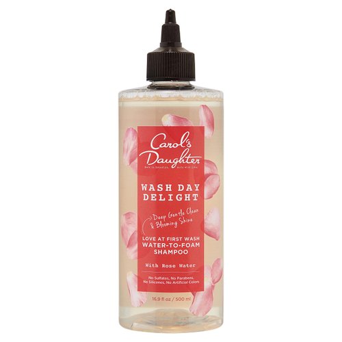 Carol's Daughter Wash Day Delight Water-to-Foam Sulfate Free Vegan Shampoo with Rose Water and Micellar Technology, Paraben Free, Silicone Free, Best for Kinky, Curly Hair, 16.9 fluid ounces