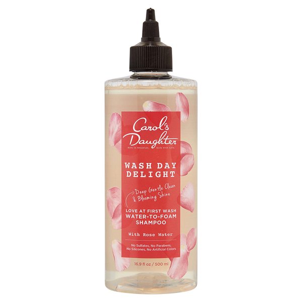 Carol's Daughter Wash Day Delight Water-to-Foam Sulfate Free Vegan Shampoo with Rose Water and Micellar Technology, Paraben Free, Silicone Free, Best for Kinky, Curly Hair, 16.9 fluid ounces