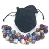 Assorted Polyhedral Dice Set with Black Drawstring Bag, 5 Complete Dice Sets of D4 D6 D8 D10 D% D12 D20 Great for Dungeons and Dragons DND RPG MTG Games