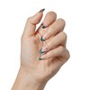 KISS imPRESS No Glue Mani Press-On Nails, Premium, Visions', Green, Medium Size, Almond Shape, Includes 30 Nails, Prep Pad, Instructions Sheet, 1 Manicure Stick, 1 Mini File