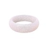 QALO Women's Rubber Silicone Ring, Classic Sparkle Rubber Wedding Band, Breathable, Durable Engagement Silicone Ring, 5.5mm Wide 2.5mm Thick, Pixie Dust, Size 7