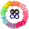 YuanKanJu Hair Ties for Toddlers 100 PCS Cute 10 Colors 1.25 Inch Mini Seamless No Pull Small Size Hair Bands Ponytail Holder YYM
