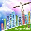 Jenaai 96 Pcs Religious Slap Bracelets with Stampers Bulk Assorted Jesus Love You Wristbands Christian Gifts for Kids Religious Prizes Bible Verse Party Favors for Sunday School Boys Girls