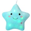 DearSun 13''Creative Twinkle Star Colorful Night Light Plush Pillows Light up Night Stuffed Toys Perfect for Birthday Christmas Holiday Valentines (Blue)