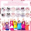 Kawaii Birthday Party Decorations, Kawaii Birthday Party Supplies Include 12 Bracelets, 12 Button Pins, 50 Stickers, Kawaii Party Favors