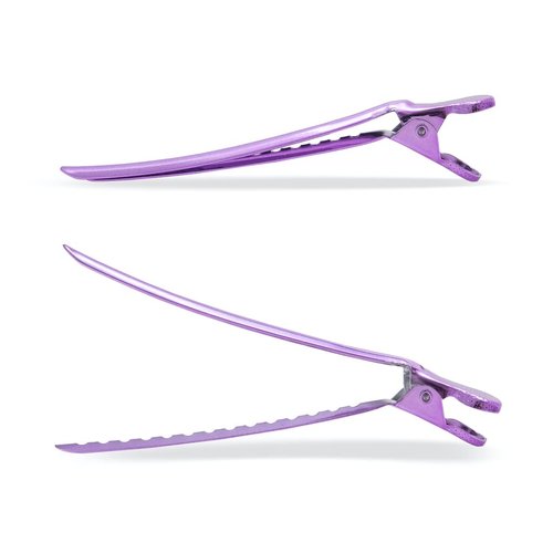 Vellen Hair Clips 10 Pack for Sectioning and Styling, Hair Clip for professional styling, Metall Hair Clips with unique design (Purple)