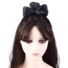 Pokinge 2pcs Black Bowknot Wig Clips, Natural Fake Hair Extensions Ponytails Hair Bows, Party Hair Styling Tools Hair Clips Accessories for Girl Women