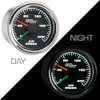 GlowShift 200 PSI Mechanical Dual Air Pressure Gauge - Black Dial - White LED Backlit - Clear Lens - Red & Green Analog Needles - for Air Ride Suspension Systems - 2-1/16" 52mm