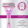 Pure Silk Contour 3 Premium Disposable Razor, 4 Count