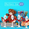200 Pcs DIY Plastic Creative Fork 200 Pcs Red Pipe Cleaners 200 Pcs Round Wiggle Googly Eyes with Adhesive on Back and 200 Pcs Popsicle Stick for Art Crafts Halloween Birthday Party Favors